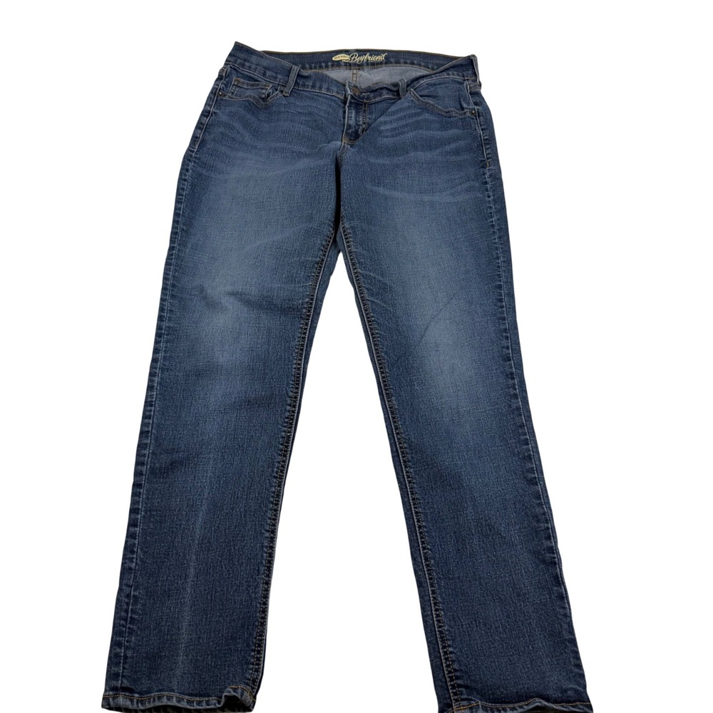 Old Navy The Boyfriend Regular Standard Medium Wash Blue Jeans Womens Size 8